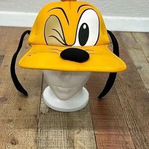 Pluto Disney Parks Hat with Ears Cap Stretch Fit